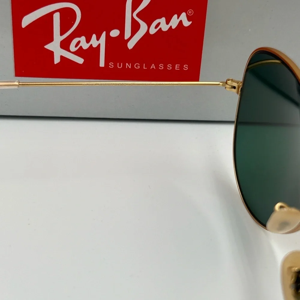 Ray-Ban Aviator Sunglasses RB3026 62-14mm Gold frame/Cyclamen Pink Flash 201 - Picture 9 of 10